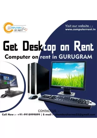 Laptop For Rent in Gurugram  9910999099