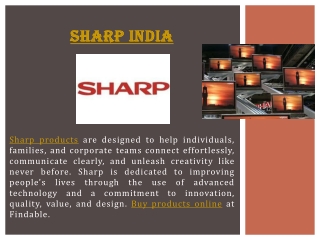 Buy Sharp Electronics products online at lower price