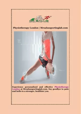 Physiotherapy London  Mrsalussportinglab com