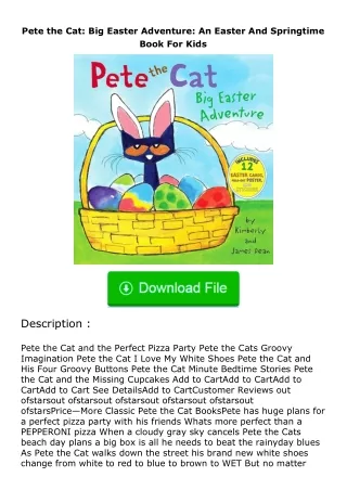 Pdf⚡(read✔online) Pete the Cat: Big Easter Adventure: An Easter And Springtime