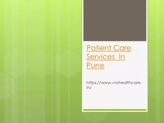 Patient Care Services  In Pune