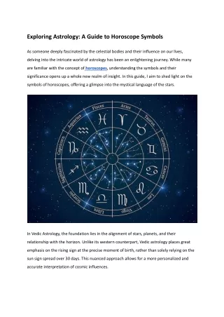 Exploring Astrology_ A Guide to Horoscope Symbols