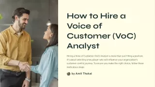 How to Hire a Voice of Customer (VoC) Analyst
