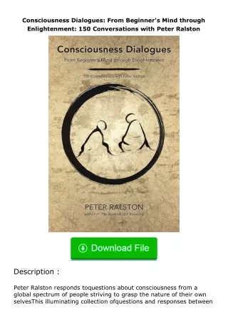 Pdf⚡(read✔online) Consciousness Dialogues: From Beginner's Mind through Enligh