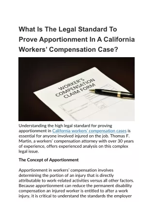 California Workers’ Compensation Case | Legal Considerations