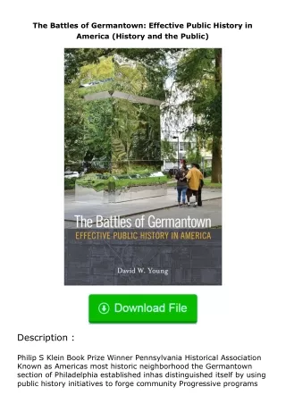 ❤️get (⚡️pdf⚡️) download The Battles of Germantown: Effective Public History i