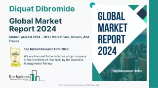 Diqat Dibromide Market Latest Trends, Key Drivers, Growth, Demand Report To 2024