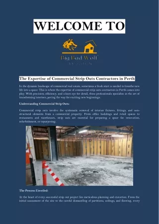 Commercial Renewal Strip Outs Specialists in Perth