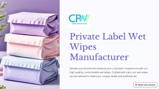 Best Private Label Wet Wipes anufacturer