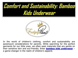 Bamboo Kids Underwear