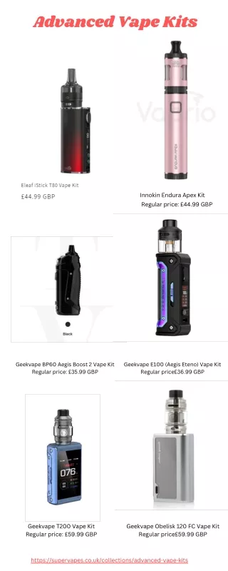 Advanced Vape Kits in UK