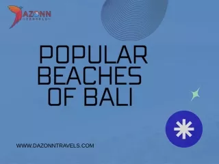 Popular Beaches of Bali