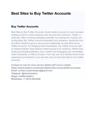 Best Sites to Buy Twitter Accounts