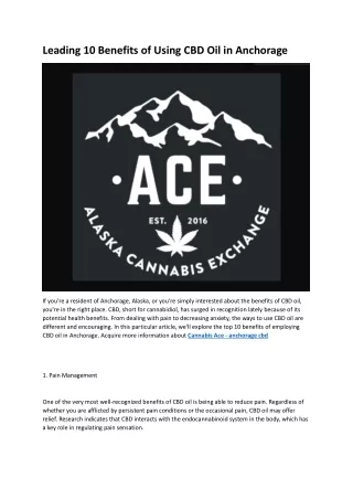 Cannabis Ace - buy cbd achorage