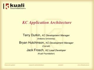 KC Application Architecture