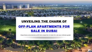 Unveiling the Charm of Off-Plan Apartments for Sale in Dubai