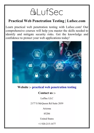 Practical Web Penetration Testing  Lufsec.com