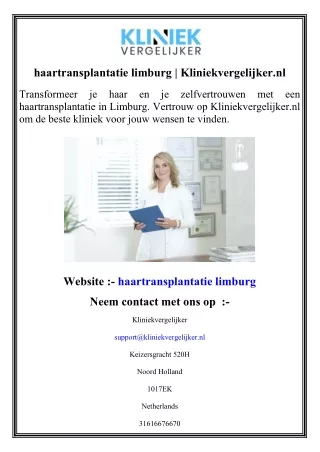 haartransplantatie limburg   Kliniekvergelijker.nl