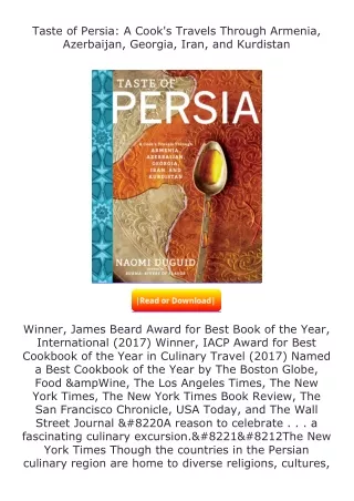 download⚡️ free (✔️pdf✔️) Taste of Persia: A Cook's Travels Through Armenia