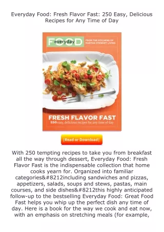 download⚡[PDF]❤ Everyday Food: Fresh Flavor Fast: 250 Easy, Delicious Recip
