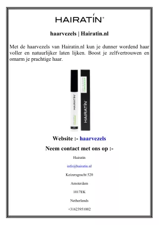haarvezels   Hairatin.nl