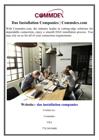 Das Installation Companies  Commdex.com