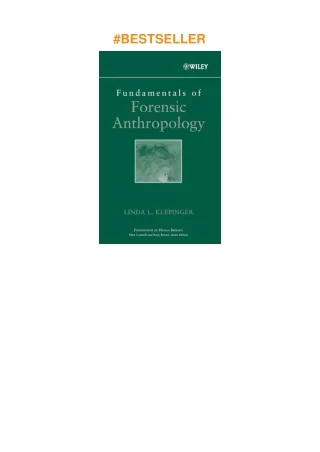 [PDF]❤️DOWNLOAD⚡️ Fundamentals of Forensic Anthropology