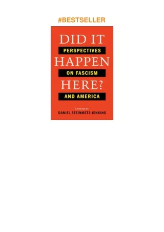 PDF✔️Download❤️ Did It Happen Here?: Perspectives on Fascism and America