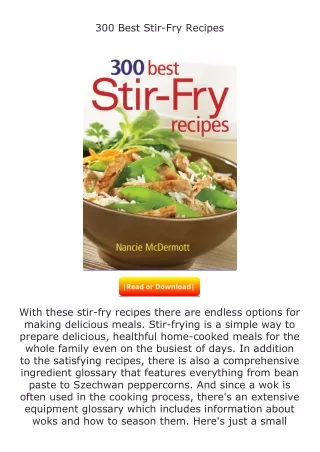 read ❤️(✔️pdf✔️) 300 Best Stir-Fry Recipes