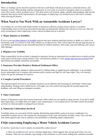 When Should You Hire a Car Accidents Lawyer?