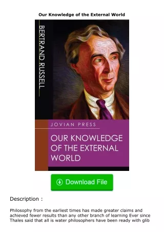 ❤️get (⚡️pdf⚡️) download Our Knowledge of the External World