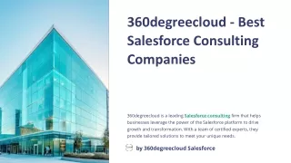 360degreecloud - Best Salesforce Consulting Companies