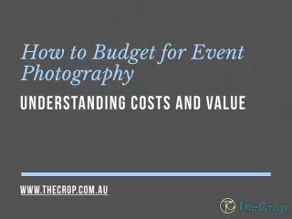 Professional Event Photographer in Sydney | How to Budget for Event Photography