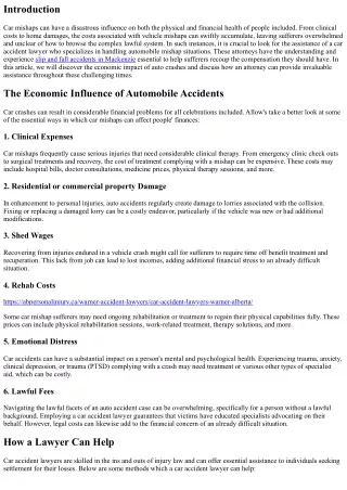 The Financial Influence of Cars And Truck Mishaps and How a Lawyer Can Aid