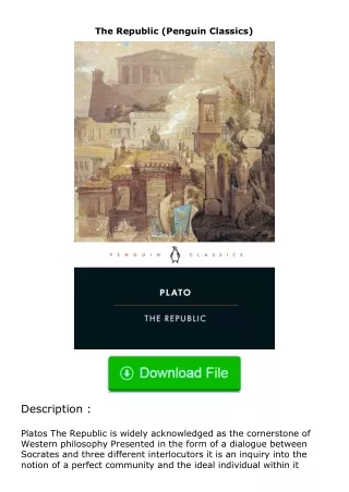 read ❤️(✔️pdf✔️) The Republic (Penguin Classics)