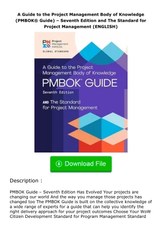 ❤️get (⚡️pdf⚡️) download A Guide to the Project Management Body of Knowledge (