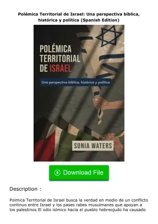 ✔️READ ❤️Online Polémica Territorial de Israel: Una perspectiva bíblica, histó