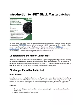 _rPET Black Masterbatches