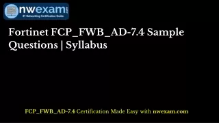 Fortinet FCP_FWB_AD-7.4 Sample Questions | Syllabus