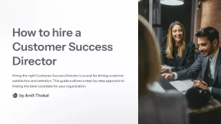 How to hire a Customer Success Director