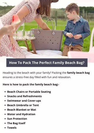 How To Pack The Perfect Family Beach Bag?