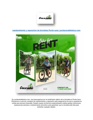 mantenimiento y reparacion de bicicletas Punta cana | puntacanabiketour.com