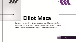 Elliot Maza - Possesses Good Problem-Solving Skills