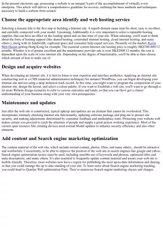 Starter’s Guide to Site Creating: Learn the Basic Functions and Required Compete