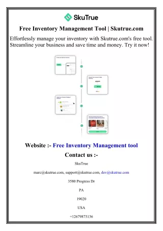Free Inventory Management Tool   Skutrue.com