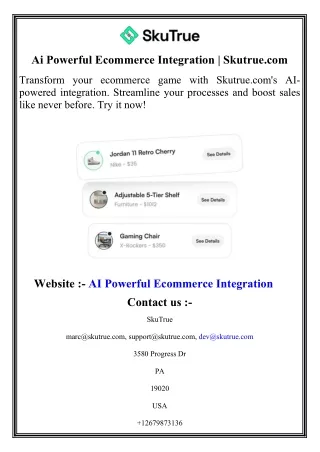 Ai Powerful Ecommerce Integration   Skutrue.com