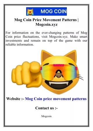 Mog Coin Price Movement Patterns   Mogcoin.xyz