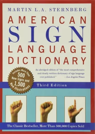 PDF/READ❤  American Sign Language Dictionary, Third Edition