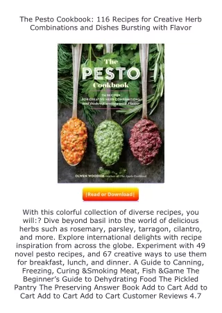 [READ]⚡PDF✔ The Pesto Cookbook: 116 Recipes for Creative Herb Combinations