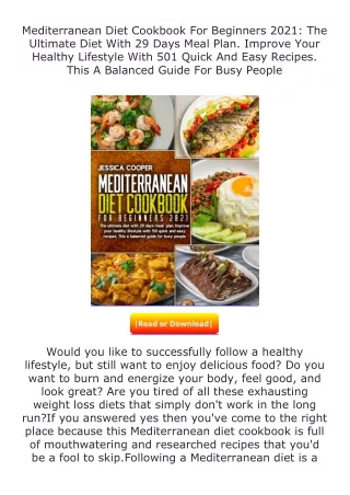 [READ]⚡PDF✔ Mediterranean Diet Cookbook For Beginners 2021: The Ultimate Di